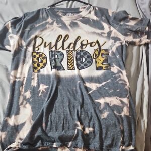 Gildan Bulldog Pride Tie-Dye Tee - Blue and Cream
